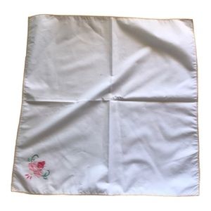 6 White Hand Sewen Napkins